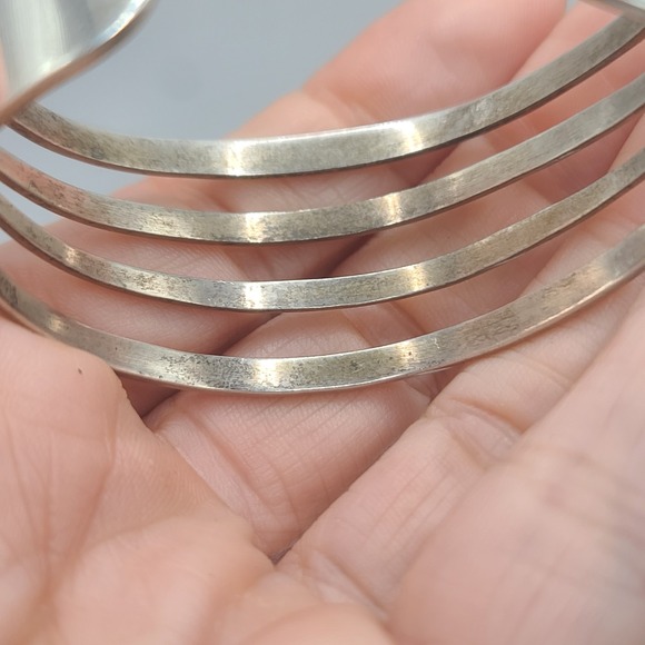 Vintage‎ Taxco Bracelet Sterling Silver Mexican Cuff  Size 6.5 - Picture 6 of 13